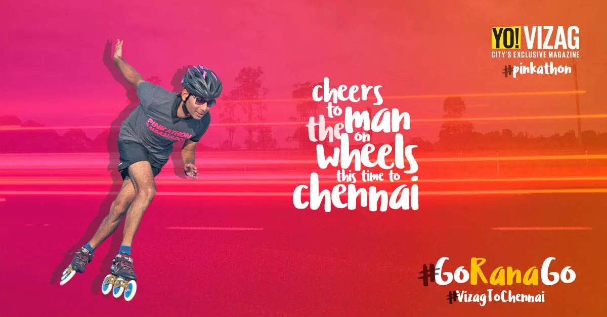 Rana will skate in pink from Vizag to Chennai supporting Breast Cancer awareness