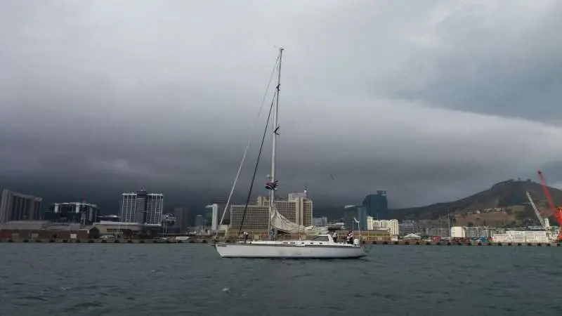 Indian Navy's All Female Sailing Vessel Mhadei Arrives At Cape Town