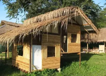 Bamboo greenhouses for floriculture in Vizag
