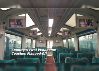 Vistadome Coaches To Araku Flagged Off From Vizag