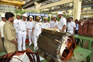 Bangladesh Navy delegation visiting work centres of Naval Dockyard