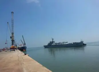 Indian Navy Ship Gharial carries relief material for Rohingya refugees to Chittagong