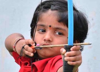 Record breaker Andhra Girl aiming at us with her cuteness – Archery