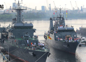 Sri Lankan Naval Ships arrive in Vizag for joint exercise with Indian Navy.