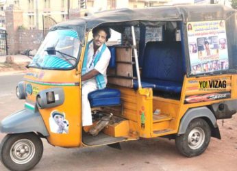 The helping hands of an auto-rickshaw driver in Visakhapatnam