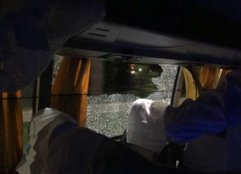 Australian team bus attacked on Tuesday night after the T20 win in Guwahati