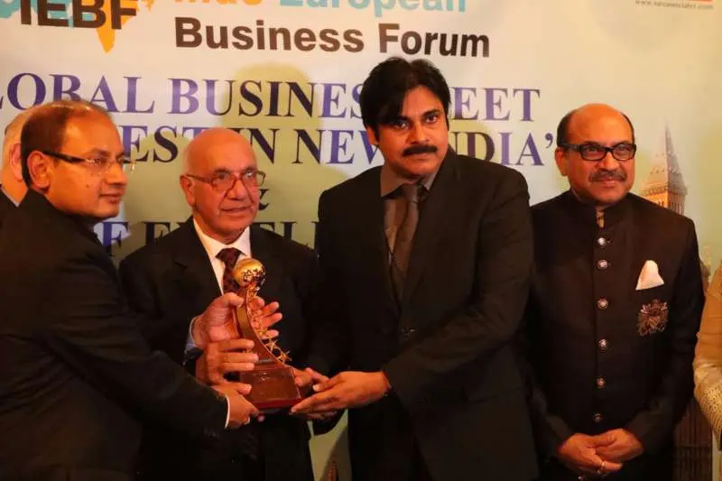 Pawan Kalyan receives IEBF award at the Global Business Summit in London