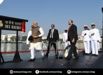 Prime Minister of India Shri Narendra Modi commissions Indian Navy Submarine, INS Kalvari at Mumbai
