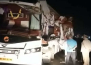 Horror in Andhra Pradesh: Overspeeding bus hits lorry killing three people