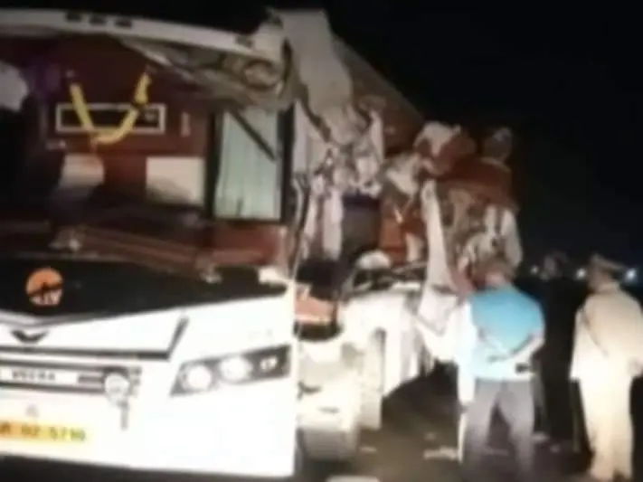 Horror in Andhra Pradesh: Overspeeding bus hits lorry killing three people