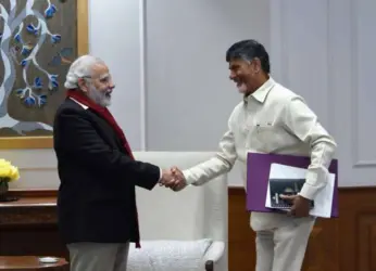 Andhra Pradesh CM Chandrababu Naidu meets PM Narendra Modi in Delhi