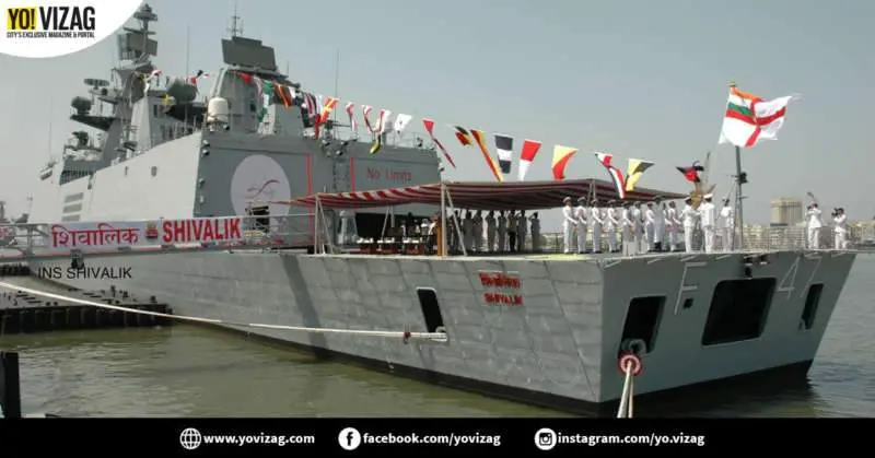 Visakhapatnam - Fire breaks out on Indian Navy Ship INS Shivalik