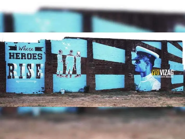 A Vizag artist's amazing artwork that has turned an abandoned wall into a monument for the defence personnel