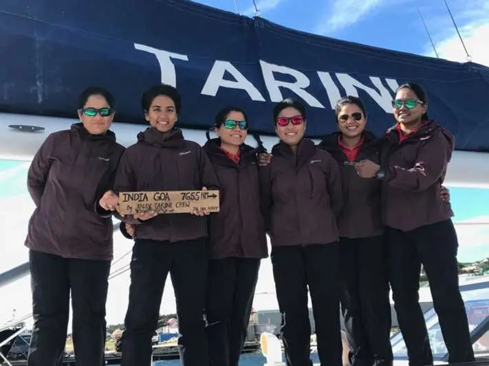 INSV Tarini departs Port Stanley, Falklands