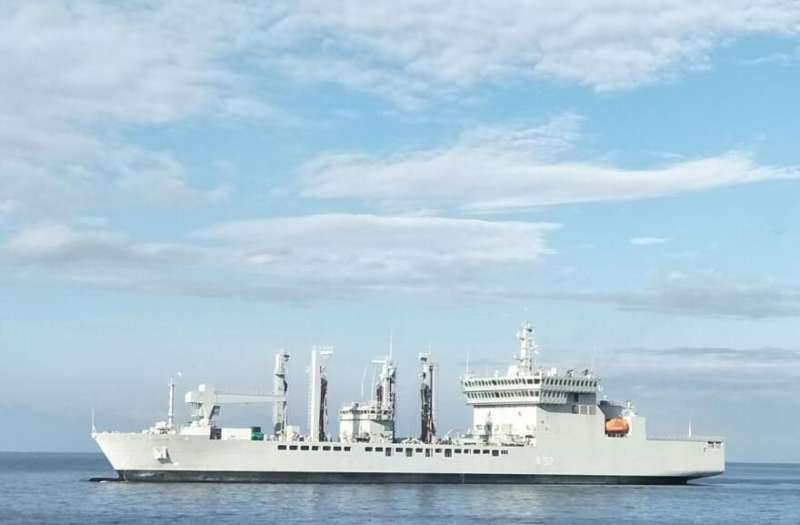 Ins Shakti Indian Navy Eastern Fleet ships arrive at Makassar, Indonesia