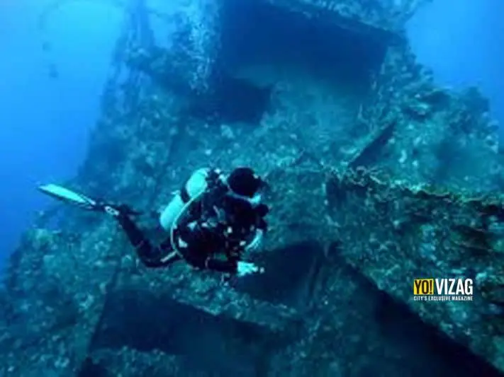 Scuba Diving tourism at a 100 years old shipwreck in Vizianagaram