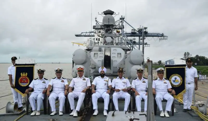 INS Khanjar on a three day visit to Myanmar