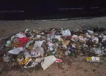 The sorry state of Vizag beach during Ganesh Visarjan