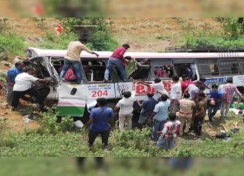 Horrific bus accident in Telangana claims more than 40 lives