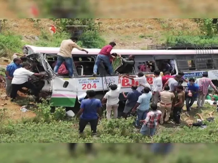 Horrific bus accident in Telangana claims more than 40 lives