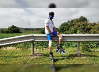 A Vizag man’s epic journey of 6000 km on skates for 90 days