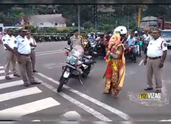 Lord Ganesh spreads message about traffic rules in Vizag