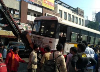 Major bus accident averted at RTC Complex in Vizag