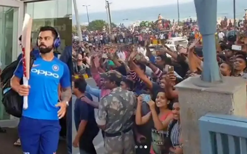 Watch: Indian Cricket Team gets a rousing reception in Visakhapatnam