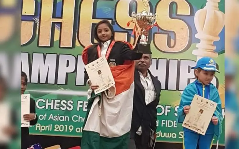 Chess prodigy from Vizag strikes double gold at Asian Youth Chess Championship