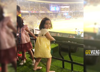 Watch: Ziva Dhoni shakes a leg to a popular Telugu song in Visakhapatnam
