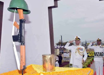 Homage paid to Kargil martyrs at the War Memorial in Visakhapatnam