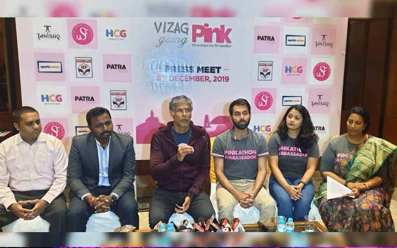 Organisers addressing Vizag going pink fifth edition press meet