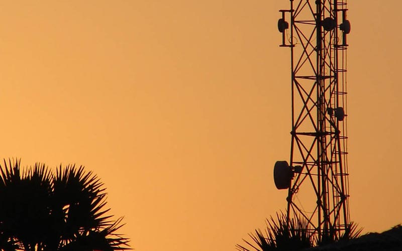 Mobile service tower in Andhra Pradesh