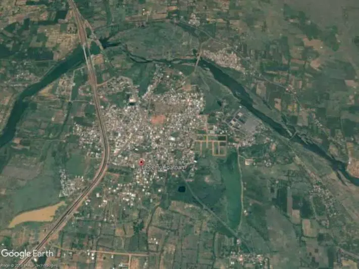 Google Earth Image of Bheemili, Vizag