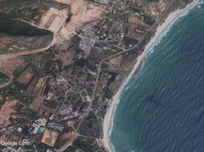 Google Earth Image of Rushikonda, Vizag