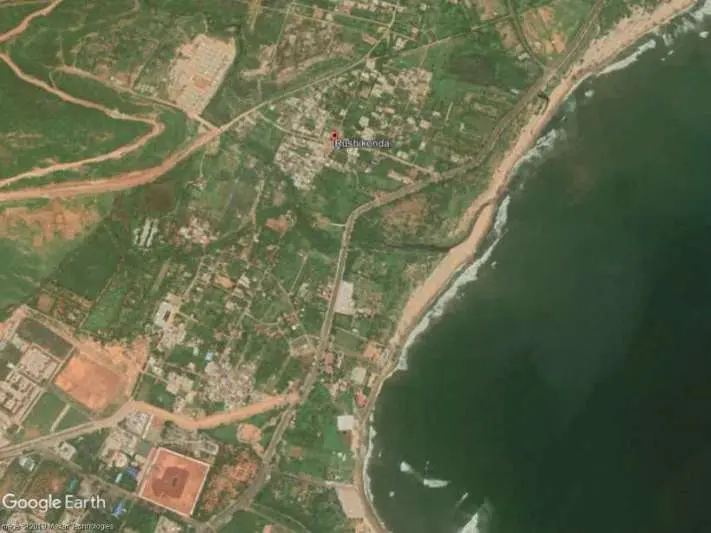 Google Earth Image of Rushikonda, Vizag