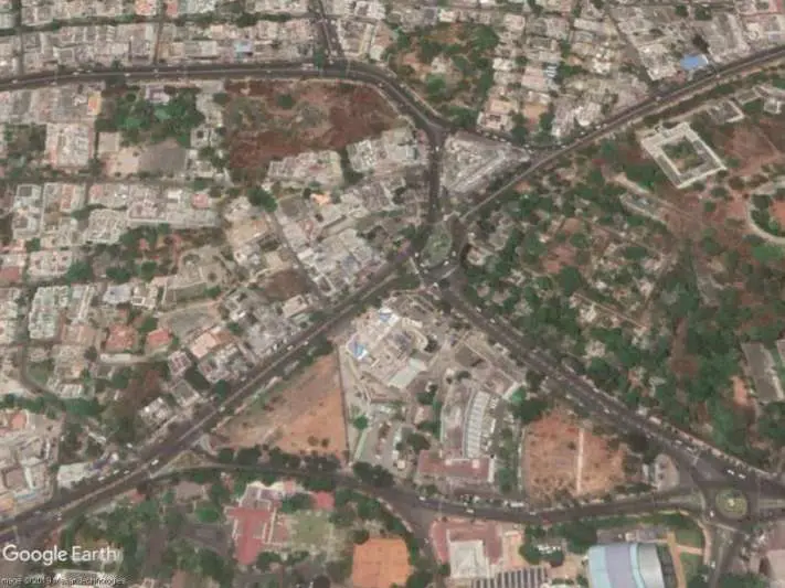 Google Earth Image of Siripuram, Vizag