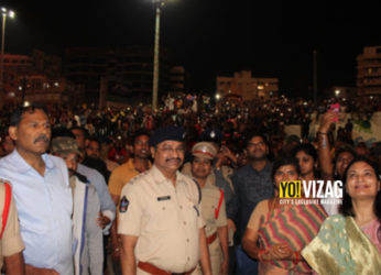 See Pics: City Police join the crowd to ring in the New Year in Vizag