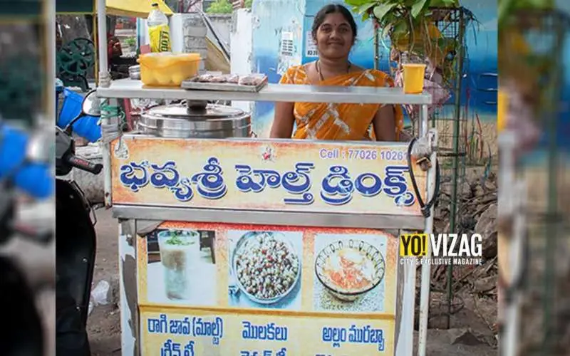 Meet Aishwarya, the woman who makes ends meet by selling ragi malt in Vizag