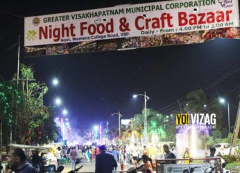 See Pics: Night Food Bazaar lights up the street in Visakhapatnam
