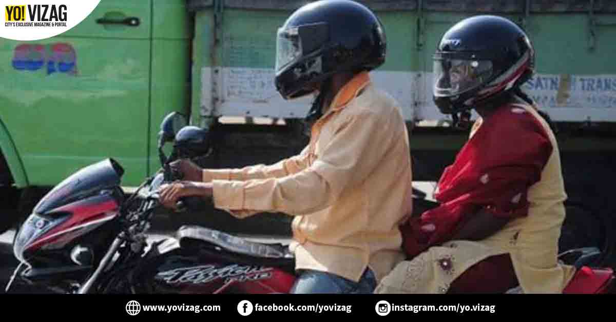 Helmet mandatory for pillion riders as well Visakhapatnam Traffic Police