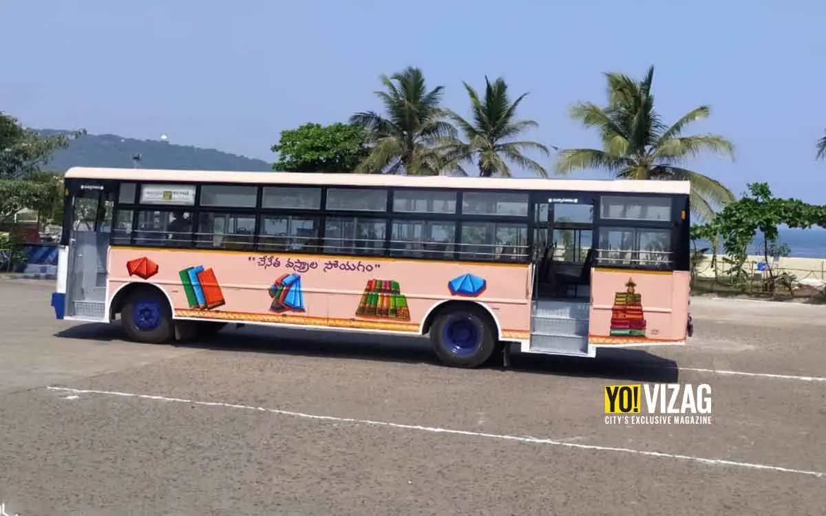 APSRTC newly-painted buses in Visakhapatnam