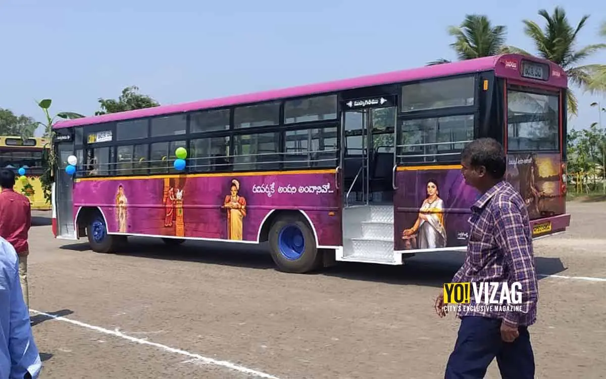 APSRTC newly-painted buses in Visakhapatnam