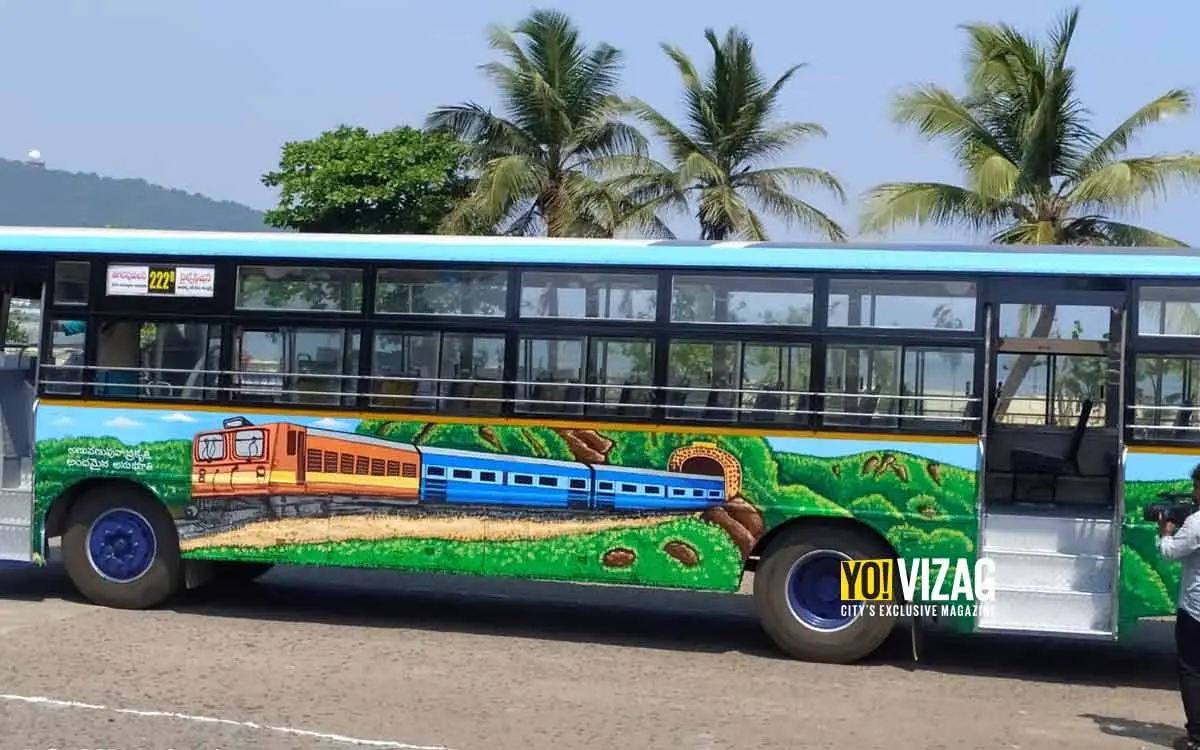 APSRTC newly-painted buses in Visakhapatnam