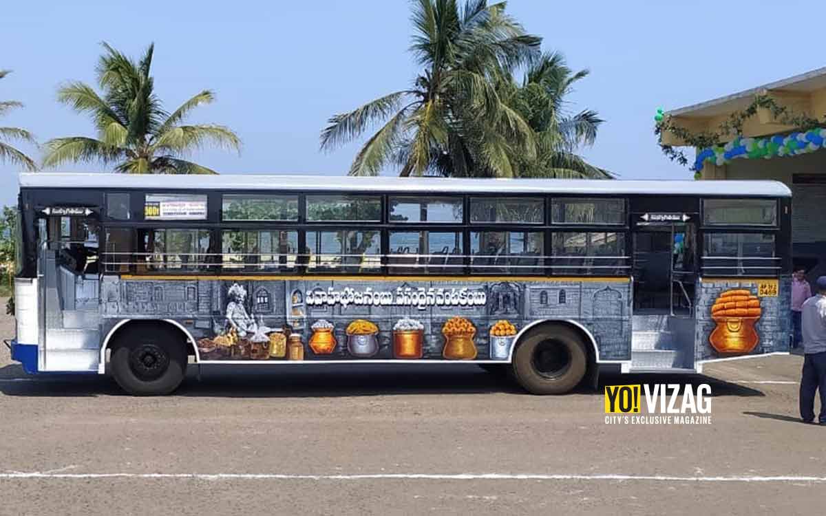 APSRTC newly-painted buses in Visakhapatnam