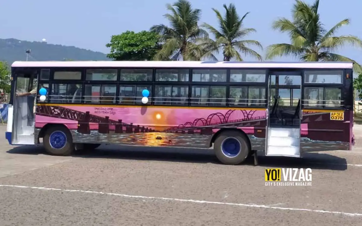 APSRTC newly-painted buses in Visakhapatnam