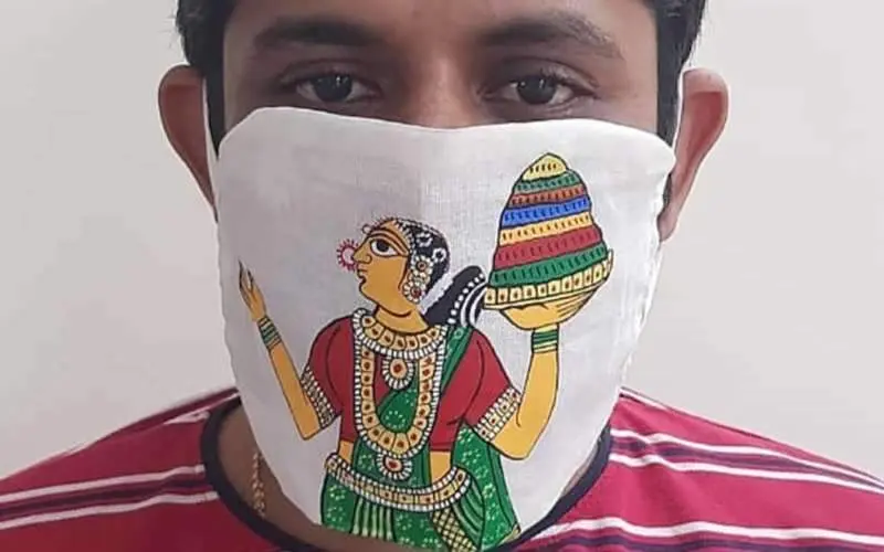Telangana Cheriyal artists create reusable COVID-19 cloth face masks