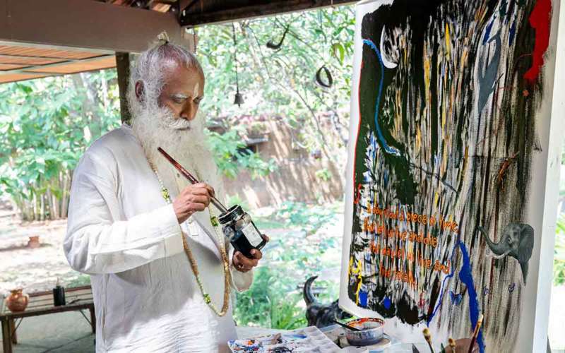 Sadhguru's painting sold for COVID-19 relief fund fetches Rs. 4.14 Crores