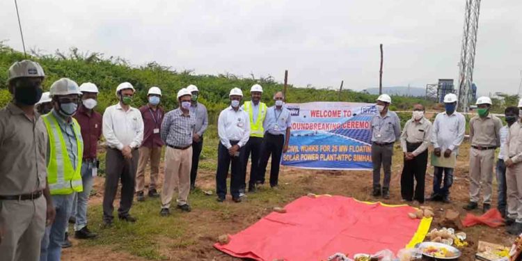 Foundation stone laid for 25 MV Floating Solar Power Project at NTPC Vizag