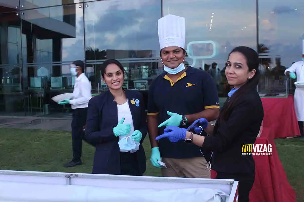 Cake mixing at Novotel Vizag
